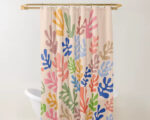 Rideau de douche à motifs colorés