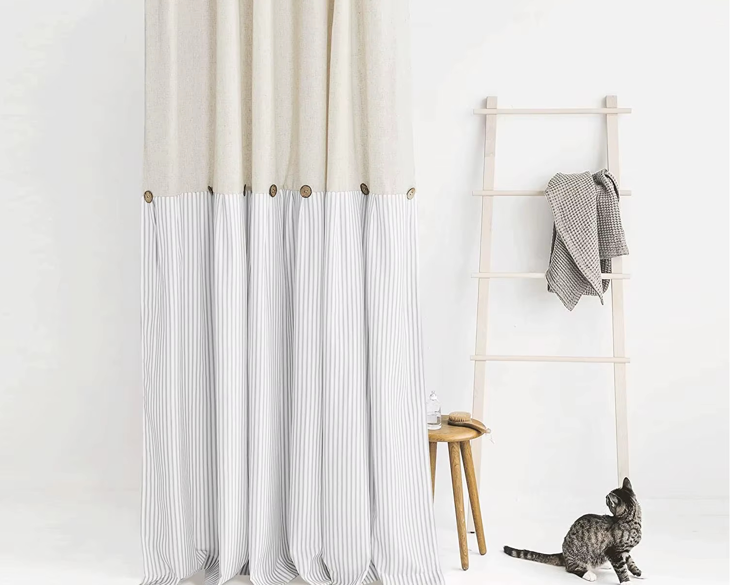 Rideau de douche bohème