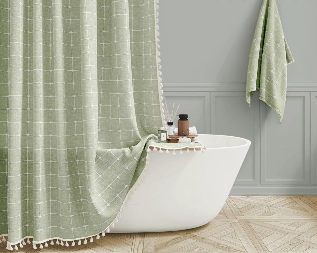 Rideau de douche en tissu style bohème