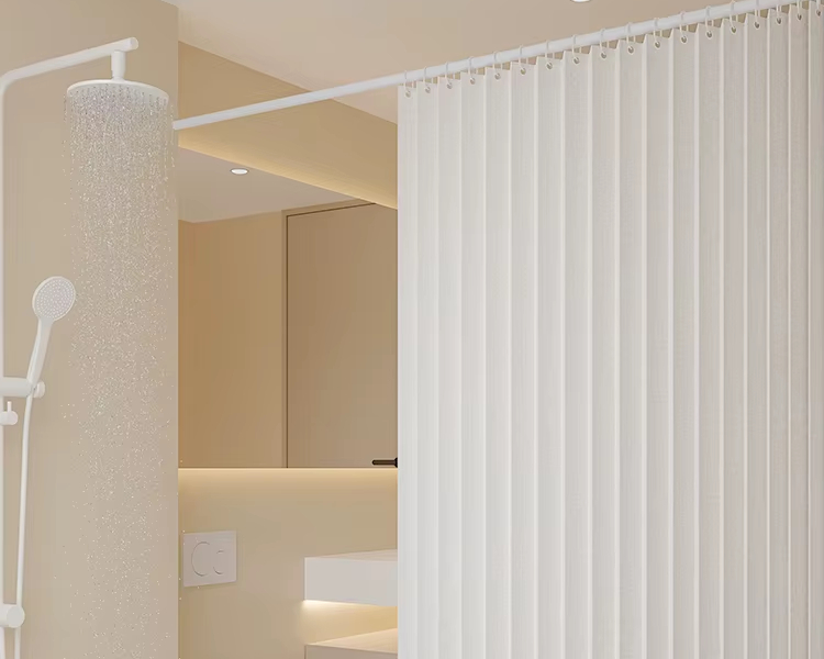 Rideau de douche plissé et opaque