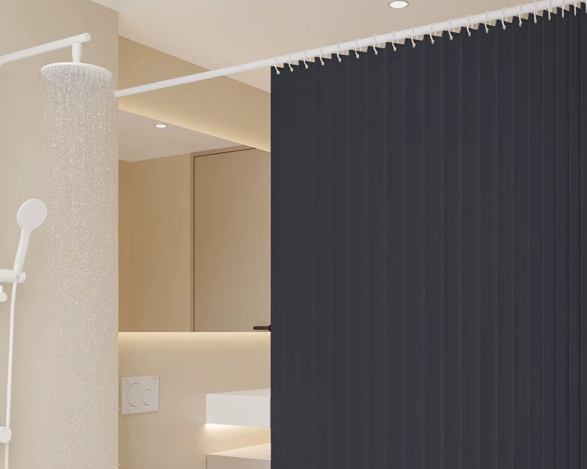 Rideau de douche plissé et opaque