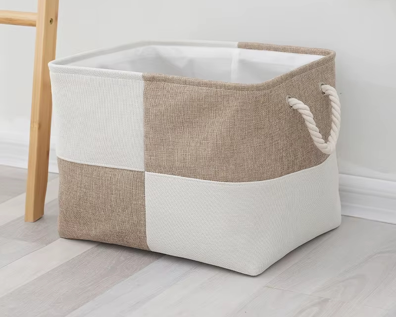 Joli panier à linge pliable avec poignées