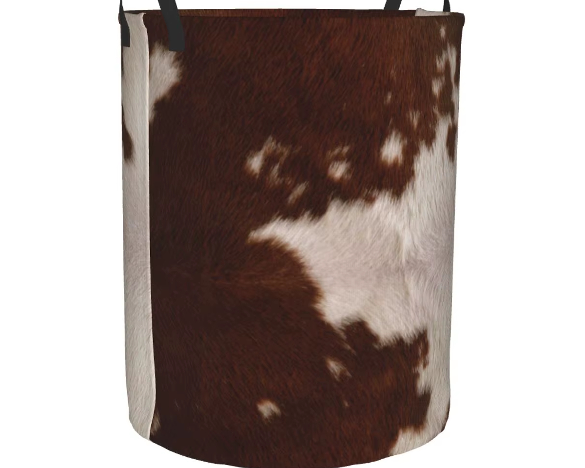 Panier à linge imprimé effet peau