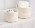 Panier de rangement rond pour salle de bain
