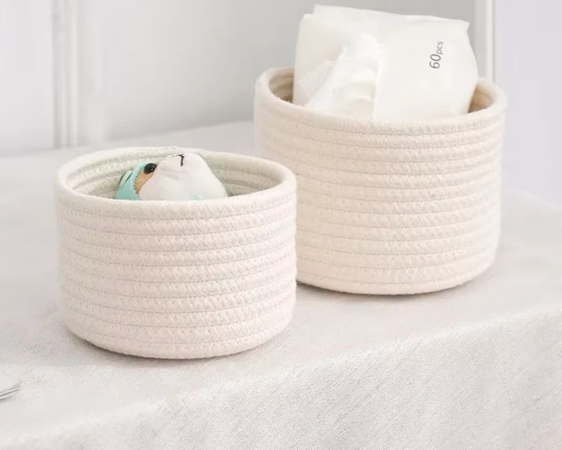 Panier de rangement rond pour salle de bain