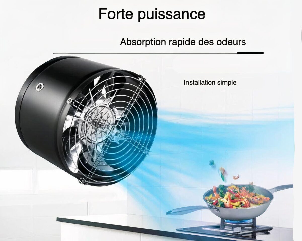 Ventilateur mural salle de bain en métal